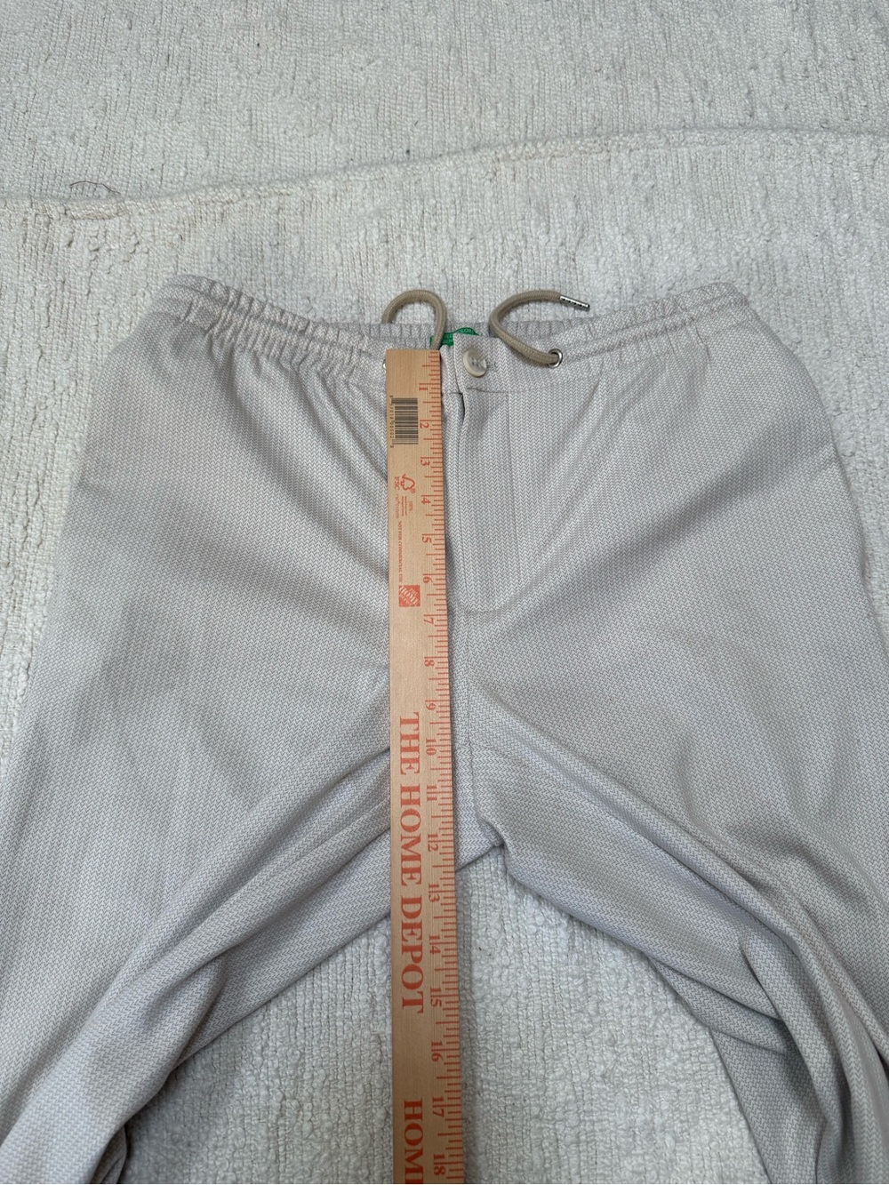 Light Beige Ribbed Drawstring Lounge Pants - Picture 5 of 12